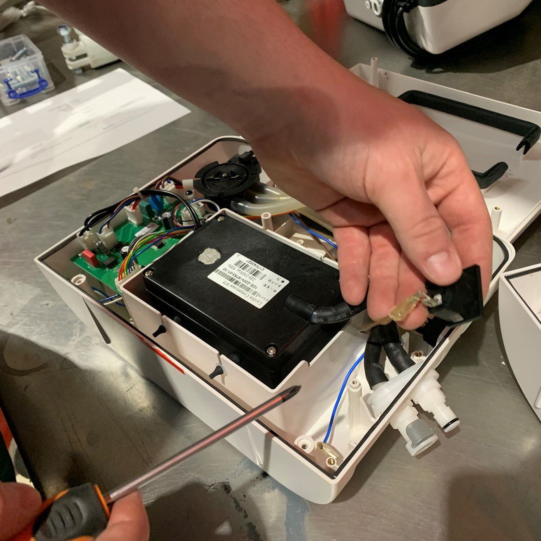 Servicing and repairs at Caremed workshop