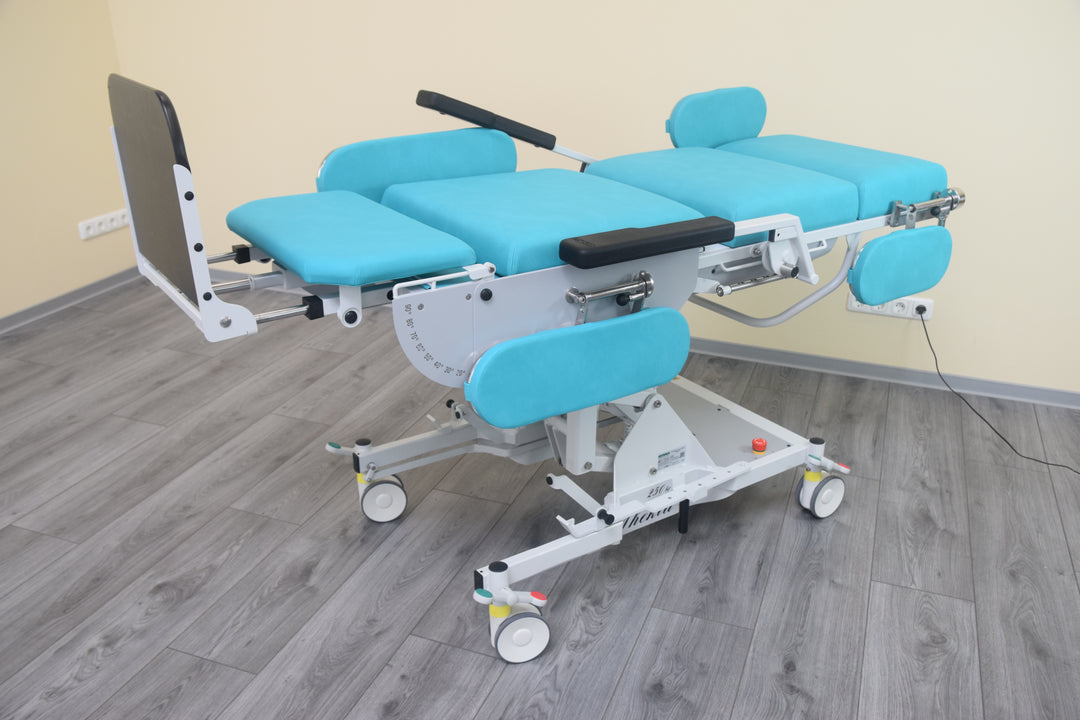 Thekla 4.1 Mobilisation and Rehabilitation Chair with Layflat® and tilt table capability.