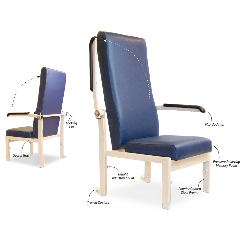 Hospital Bedside Chair - Flip Arm