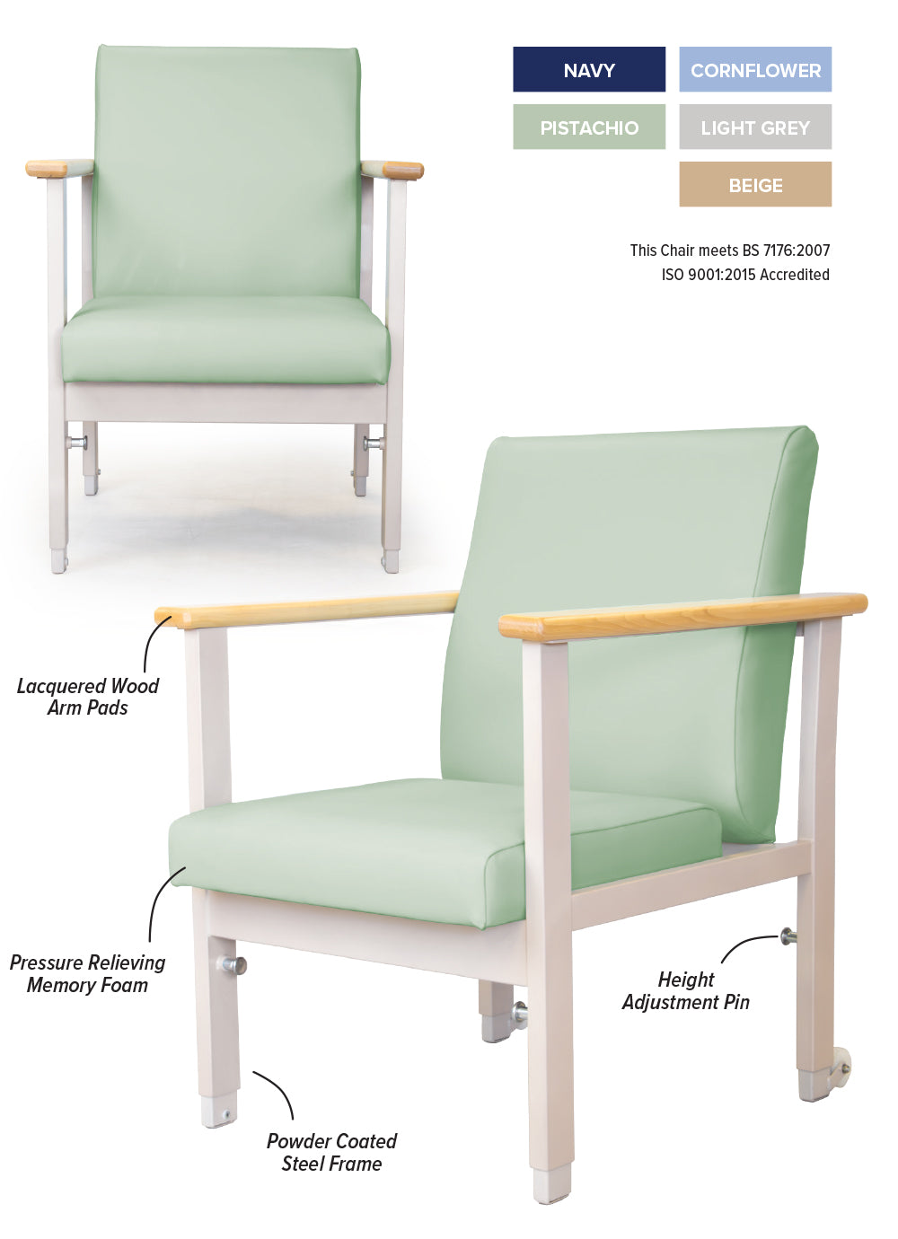 The Waiting Room Chair - Fixed Arm